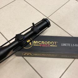 Vends lunette MICRODOT fiber 1,5-6x44 r&eacute;ticule lumineux