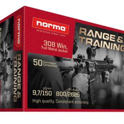 NORMA 308WIN RANGE TRAINING 150GR FMJ X50
