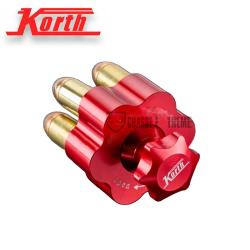 Chargeur Rapide KORTH Rouge 6 Coups Cal 9x19 mm