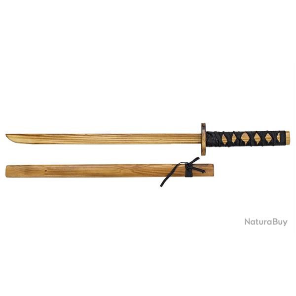 Katana en bois marron