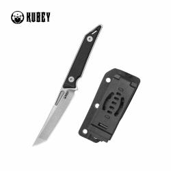Couteau Kubey Goliath Lame Tanto Acier 14C28N Manche Black G10 &Eacute;tui Kydex KUB430A