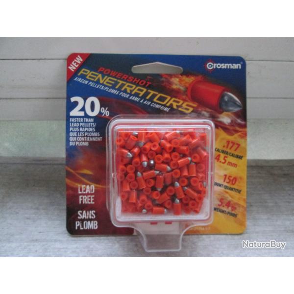 Boite de 150 plombs PENETRATOR 4.5mm crosman perf