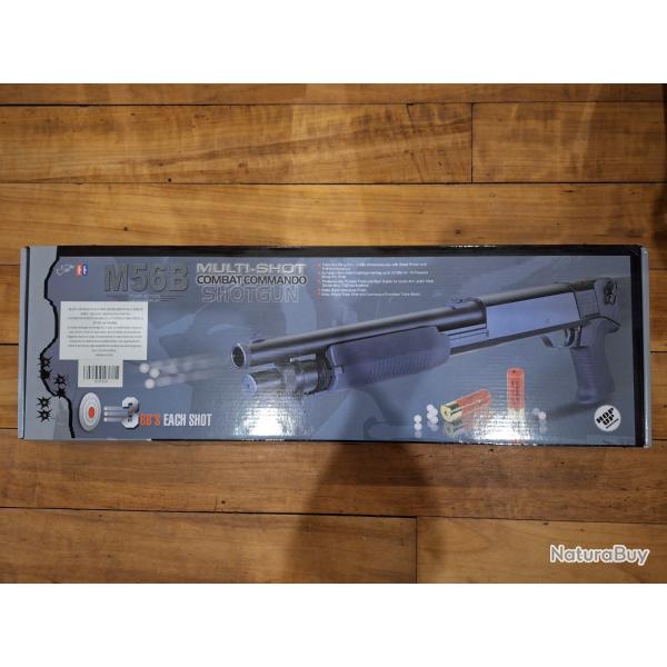 Fusil a pompe spring multi- shotgun M56B 3 billes 6 mm Double Eagle neuf