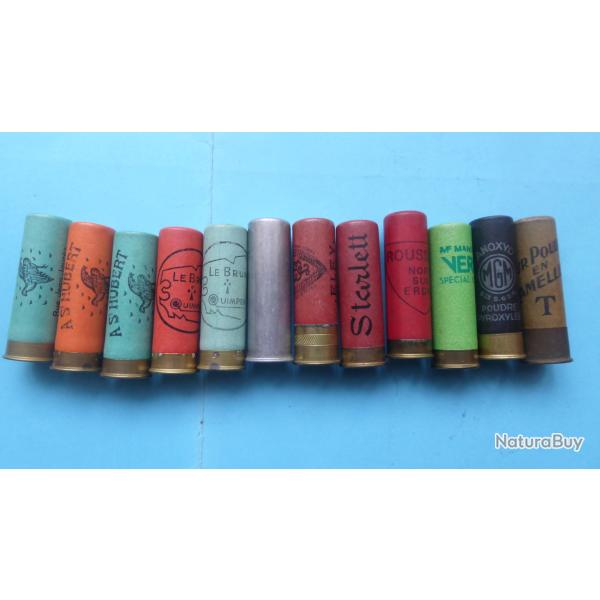 LOT N� 1 - VRAC ANCIENNES CARTOUCHES CHASSE CAL 16