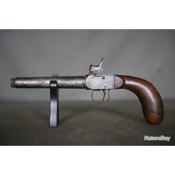 Pistolet � percussion dit de braconnier - France, milieu 19�me si�cle