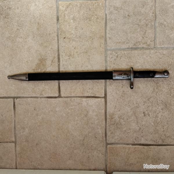 Baionnette espagnole Mod�le 1893 long  fourreau cuir