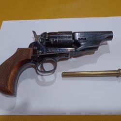 Revolver Poudre Noire Pietta 1862 Colt pocket Police Snubnose acier calibre 44 - 2016