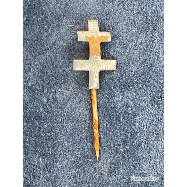 Insigne original broche lib�ration France croix de Lorraine