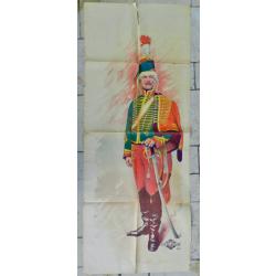 Affiche ancienne grand format : &laquo; Un Hussard en pied &raquo;