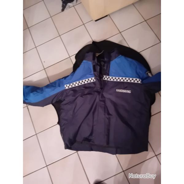ENCHERE VERITABLE VESTE DES FORCES DE POLICE HOLLANDAISE HANDHAVING EN GORETEX TAILLE XL