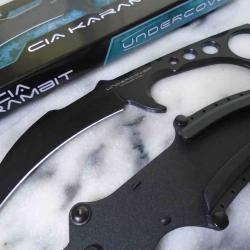 Couteau Karambit United Cutlery Undercover CIA Stinger III Lame Acier 3Cr13 Manche Acier Etui N