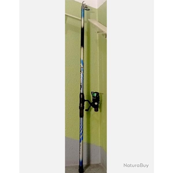 GRANDE MARQUE DRACKO : SUPERBE GRAND ET PUISSANT LANCER 3,50m. MOULINET NOIR AJOUT�. PR�T � PECHER