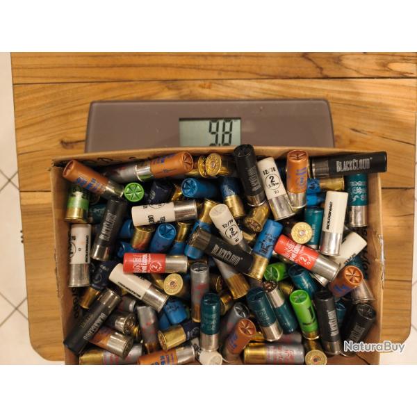 1� sans prix de r�serve �norme lot de 9.800kg cartouches acier cal12