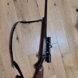 Carabine &agrave; verrou int&eacute;gral Gaucher CZ 557 + Lunette Hawk endurance 30WA