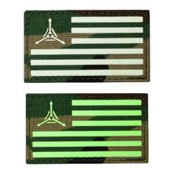 TAD Flag GITD Velcro Patch Woodland