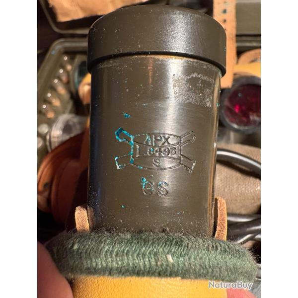 Ensemble complet lunettes de pointage de nuit APX pour mortier 81 mm Bo�tier double et complet neuf