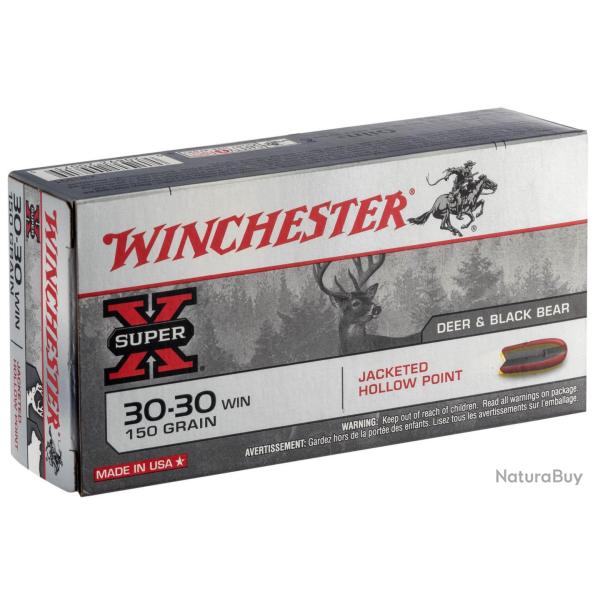 Munitions Winchester Calibre 30-30 150 grains Hollow Point