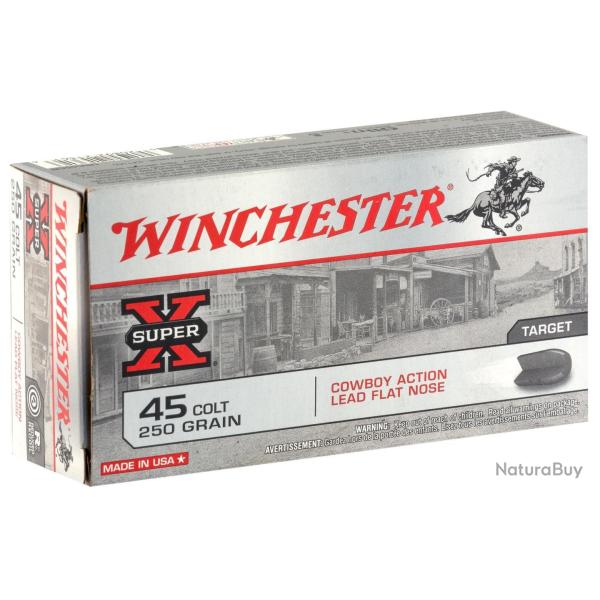 Munitions Winchester Calibre 45 Colt 250 grains