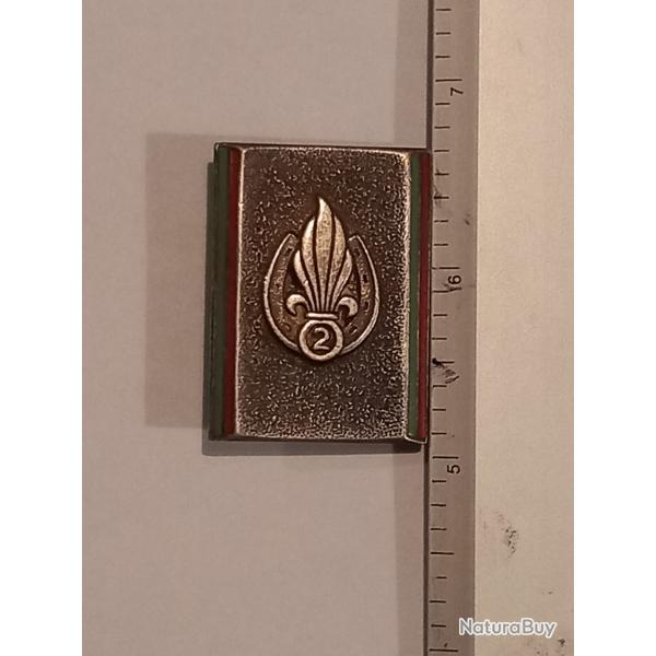 Insigne du 2�me r�giment �tranger d'infanterie (2�me REI) - Drago, Paris (dos guilloch�)