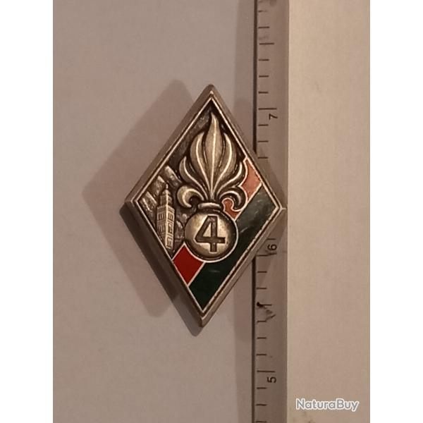 Insigne du 4�me r�giment �tranger d'infanterie (4�me REI) - Drago, Paris (bol�ro oblong)