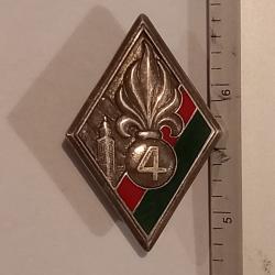 Insigne du 4&egrave;me r&eacute;giment &eacute;tranger d'infanterie (4&egrave;me REI) - Matricul&eacute;