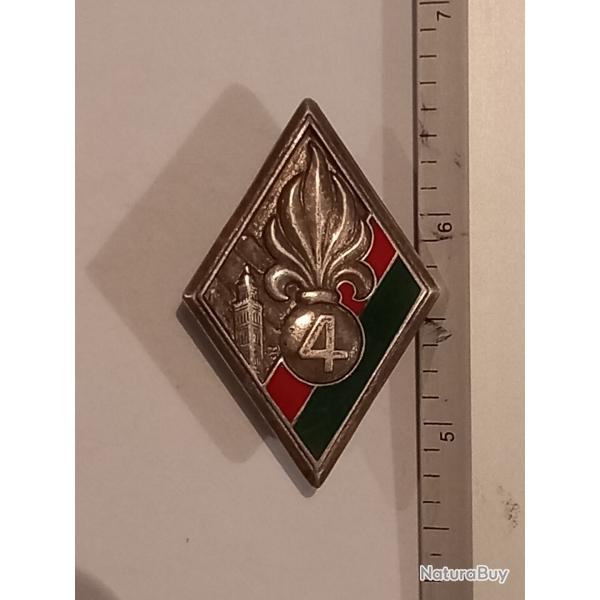 Insigne du 4�me r�giment �tranger d'infanterie (4�me REI) - Matricul�
