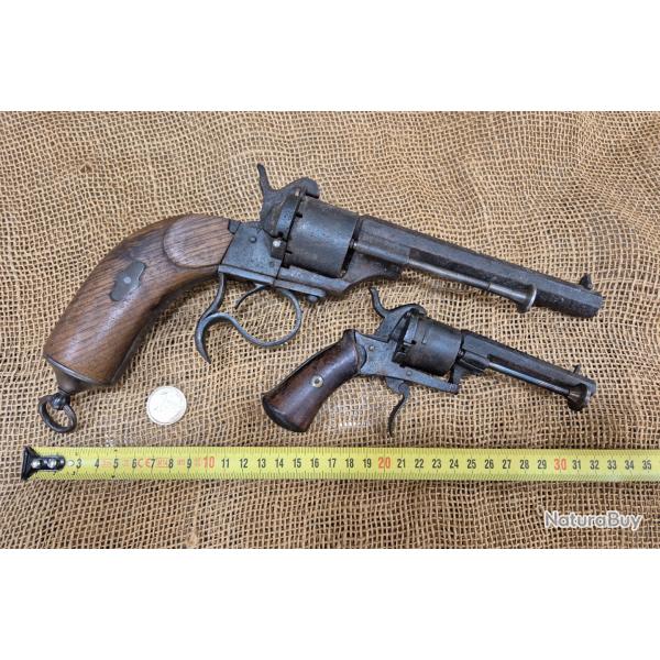 Lot de deux Revolvers a broche don un tr�s gros model