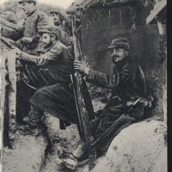 CPA - La Grande Guerre 1914-15- Dans une tranch&eacute;e de 1 er ligne - N&deg;7456