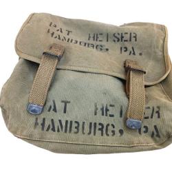 Musette 36 dat&eacute;e 1944 nominative Soldat Heiser, Hamburg / Pennsylvanie