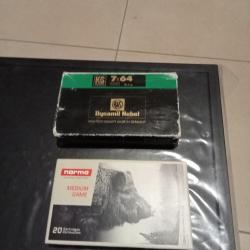 Balle de deux bo&icirc;tes 7x64 Norma et dynamite Nonel RWS