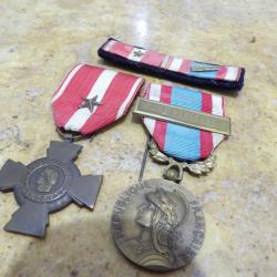 m&eacute;daille comm&eacute;morative valeur militaire barrette Alg&eacute;rie rappel AFN Afrique citation
