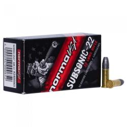 Cartouche NORMA Subsonic , Cal: 22lr. Lot de 100.