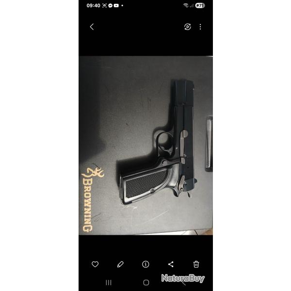 Vend arme de poings calibre 9.19 GP 35 BROWNING