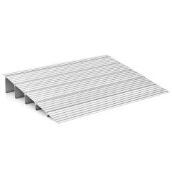 Rampe d'entr&eacute;e 86,5 x 66,5 x 13 cm s&eacute;curit&eacute; antid&eacute;rapante r&eacute;glable design moderne en aluminium arge