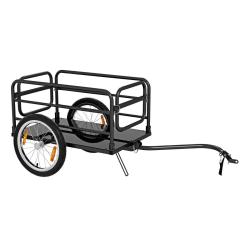 Remorque de v&eacute;lo pliable 145,5 x 61 x 58 cm charge 55 kg housse amovible ambiance ext&eacute;rieure en m&eacute;t