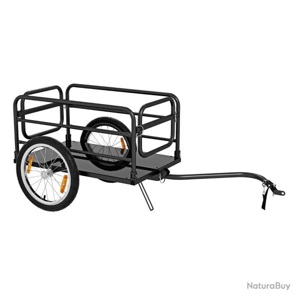 Remorque de v�lo pliable 145,5 x 61 x 58 cm charge 55 kg housse amovible ambiance ext�rieure en m�t