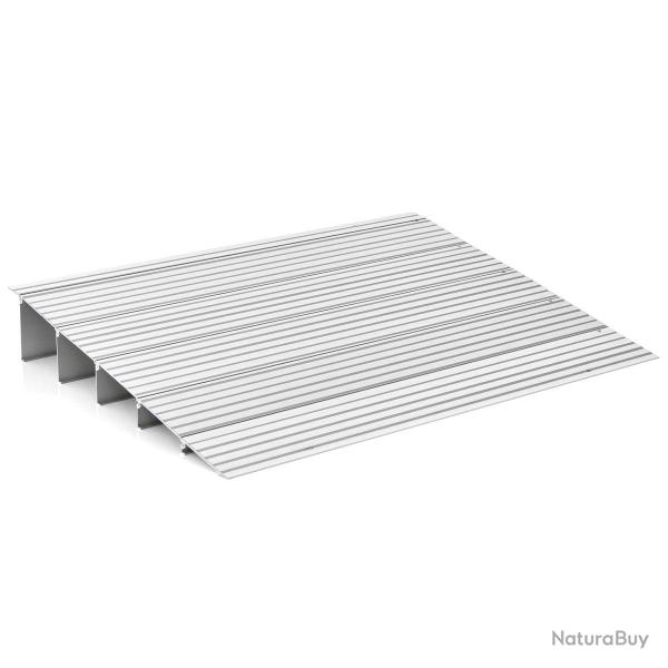 Rampe d'entr�e 86,5 x 66,5 x 13 cm antid�rapante et d�montable design moderne en aluminium argent 2