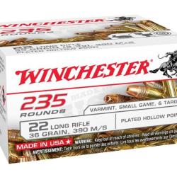 LOT DE 2350 MUNITIONS - WINCHESTER SUPER X 36GR LHP COPPER