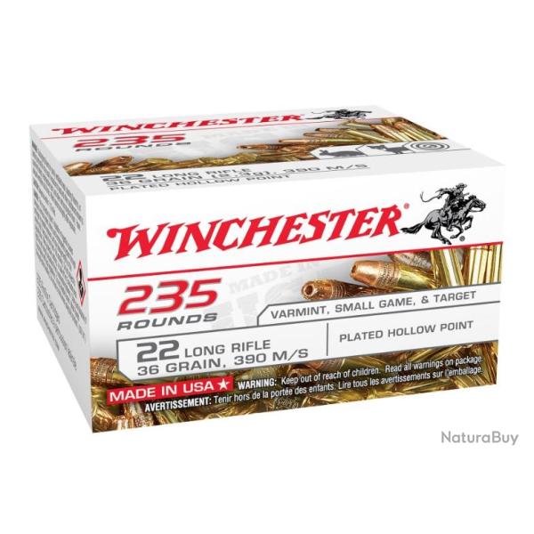 LOT DE 2350 MUNITIONS - WINCHESTER SUPER X 36GR LHP COPPER