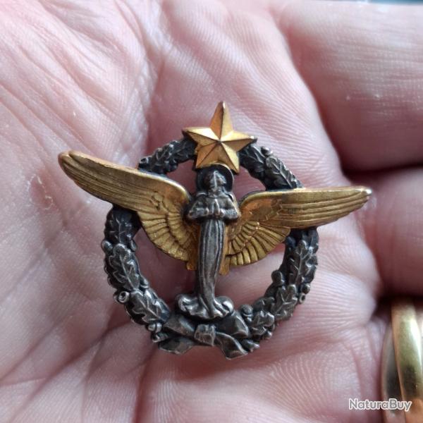 INSIGNE PELERINAGE MILITAIRE ARMEE DE L' AIR ( LOURDES 1963 - ARTHUS BERTRAND )