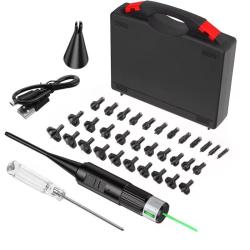 Collimateur de r&eacute;glage Vert Professionnel USB en mallette calibre 0.17 jusqu'&agrave; calibre 12 GA