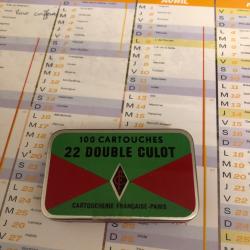 Bo&icirc;te 100cartouches 22 double culot
