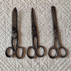Lot de trois ciseaux ancien