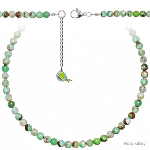 Collier en chrysoprase - Perles rondes 6 mm - 38 cm