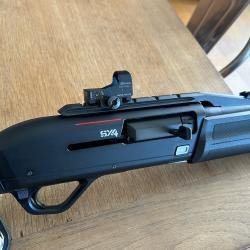 fusil  winchester sx4 canon raye cal 12 76  avec point rouge burris