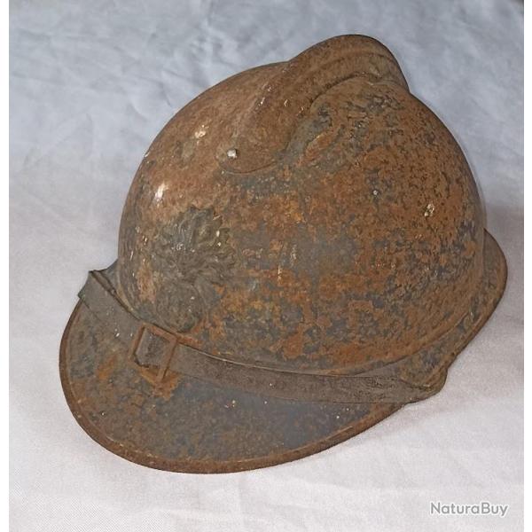 Casque Adrian 15 Poilu 14/18 jus grenier