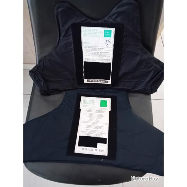 Ench�re lot de 2 plaques balistiques contre les armes de poings et les lames AEGIS 50X30 ET 48X29 cm