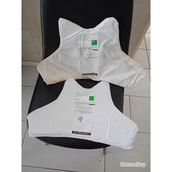 Ench�re lot de 2 plaques balistiques contre les armes de poings et les lames HAWK 51X30 et 47x29 cm