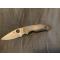 petites annonces chasse p&ecirc;che : VEND COUTEAU PLIANT SPYDERCO NATIVE FLUTED TITANIUM.