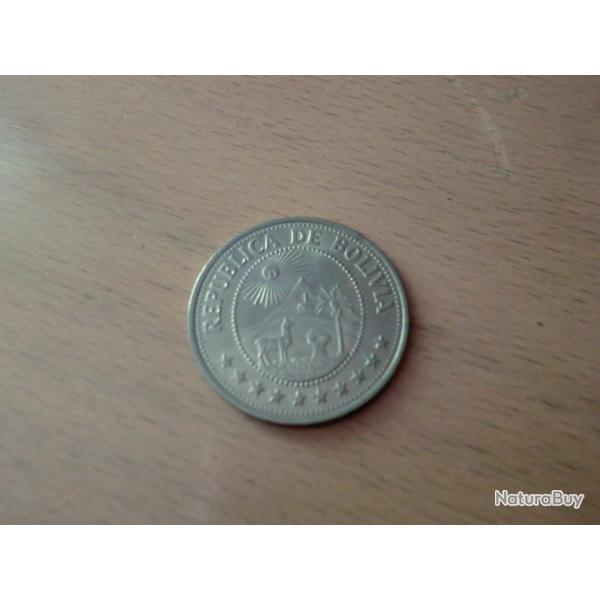 monnaie 50 centavos r�publiqua de bolivia  1974